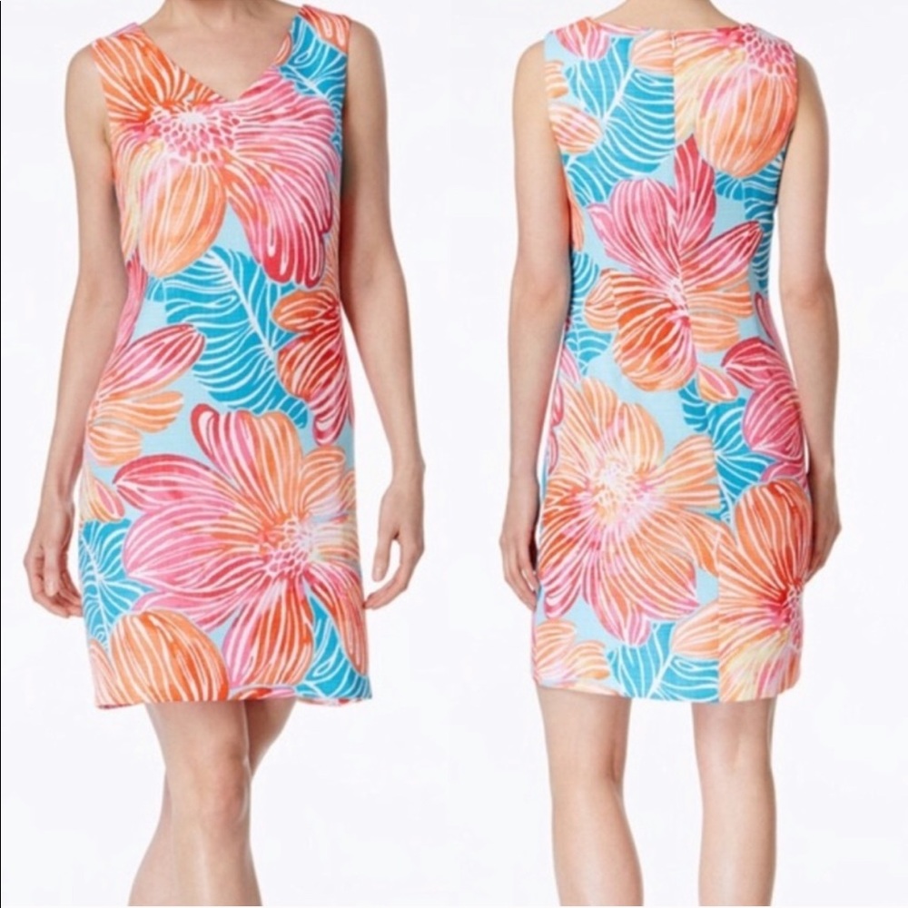 Ronni Nicole Bright Floral Hopsack Dress